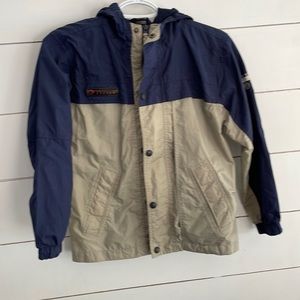 Boys wind resistant rain jacket